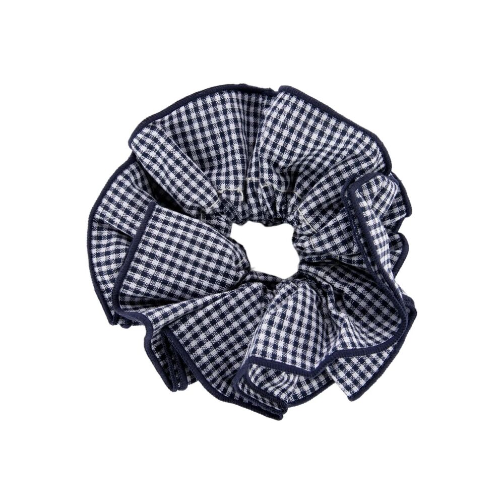 Sézane Cotton Scrunchie - Blue Gingham Hair band scrunchy NWT